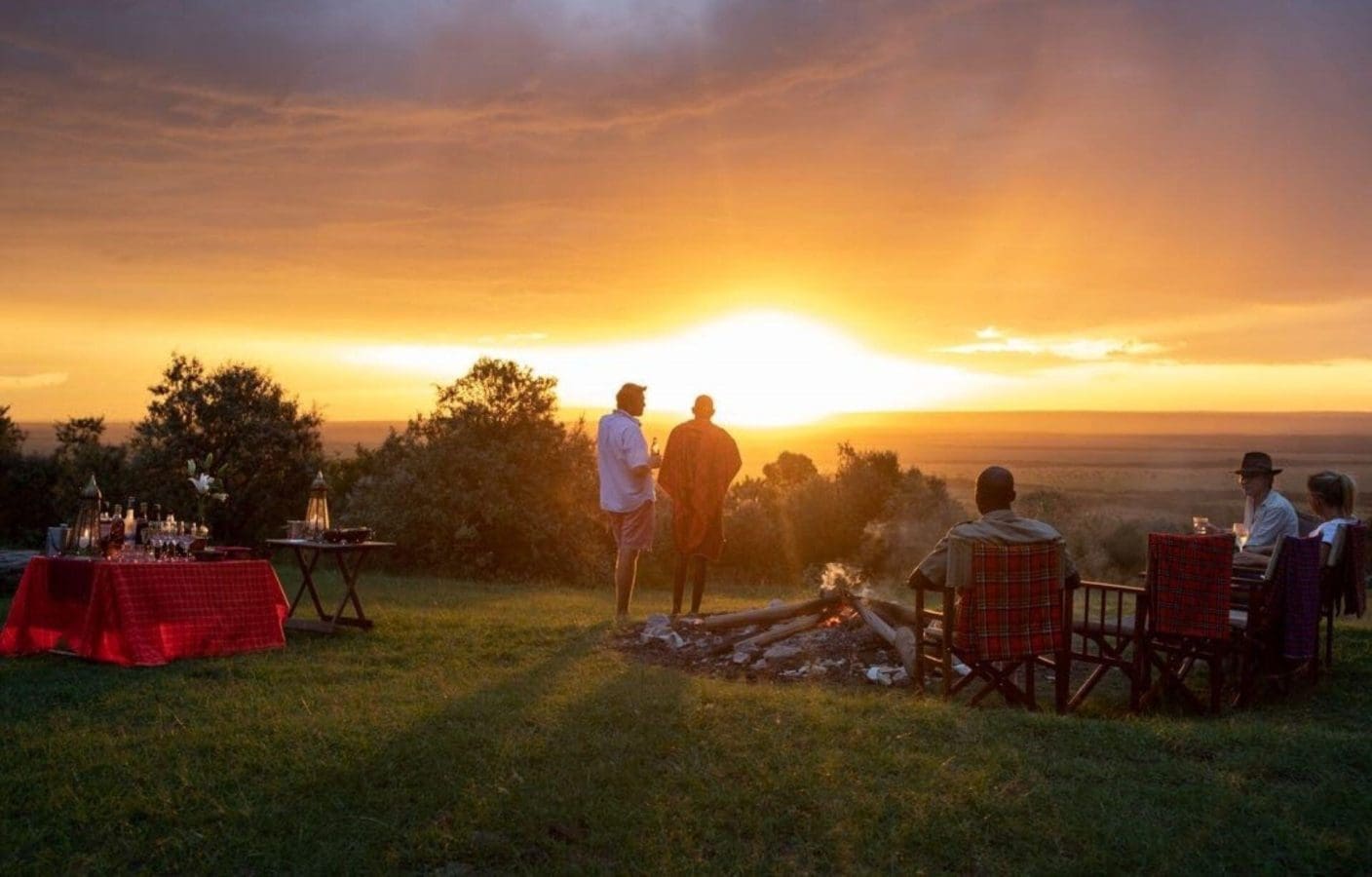 Sundonwer in Masai Mara With bonfire