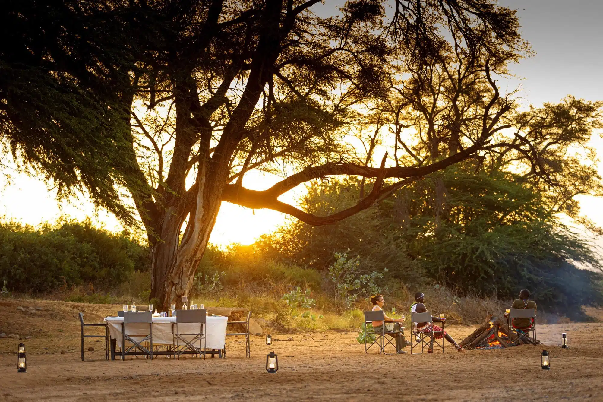 The Definitive Luxury Guide To Northern Kenya: Helicopter Safaris, Private Expeditions, And The Legendary Jade Sea 5 Sarara Camp - River Dinning - Cheetah Safaris